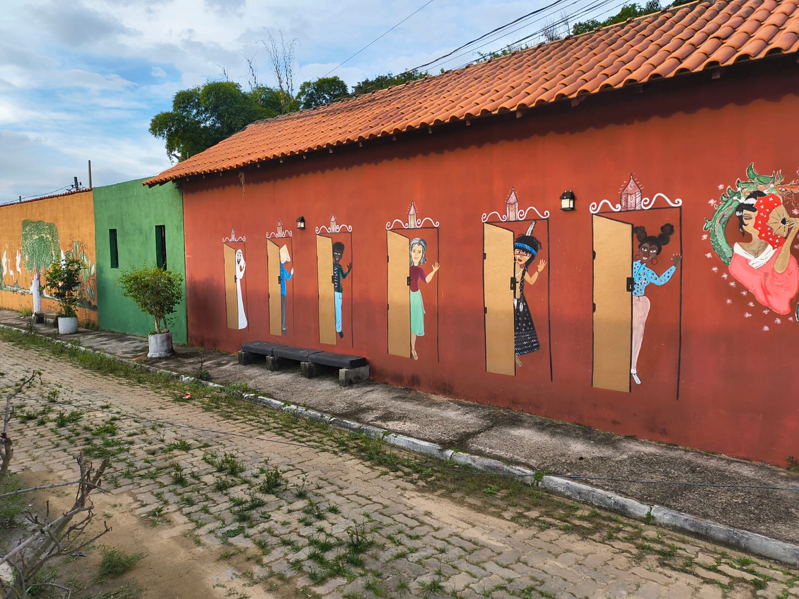 Mural artístico da Pousada Portela