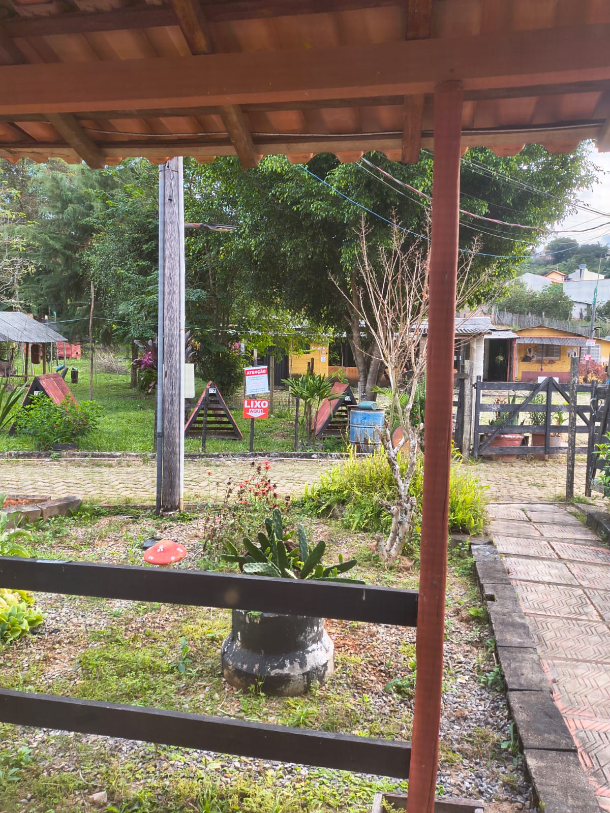 Área externa da pousada