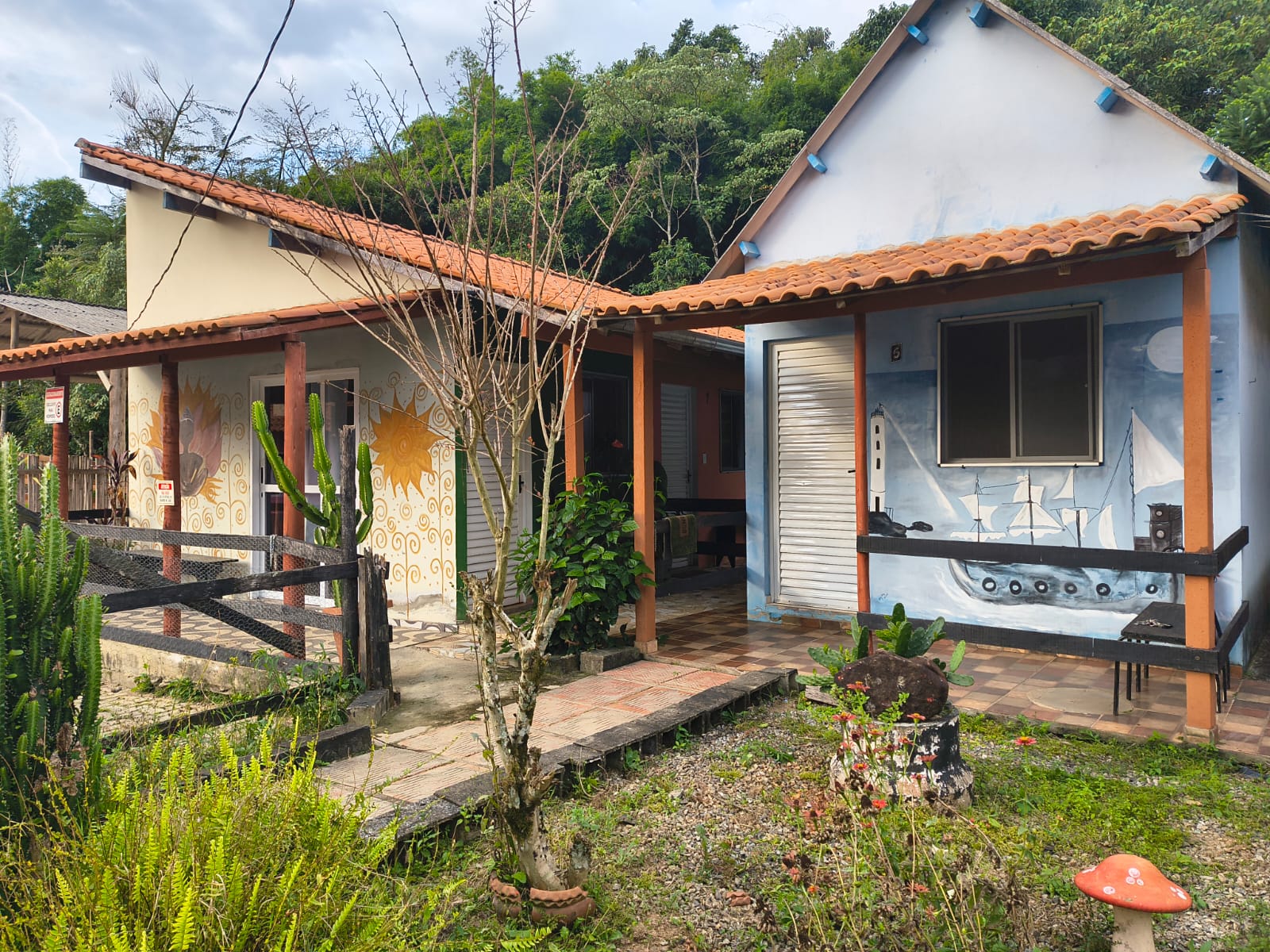 Vista dos chalés